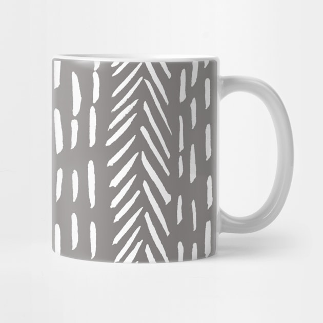 Abstract herringbone pattern - gray by wackapacka